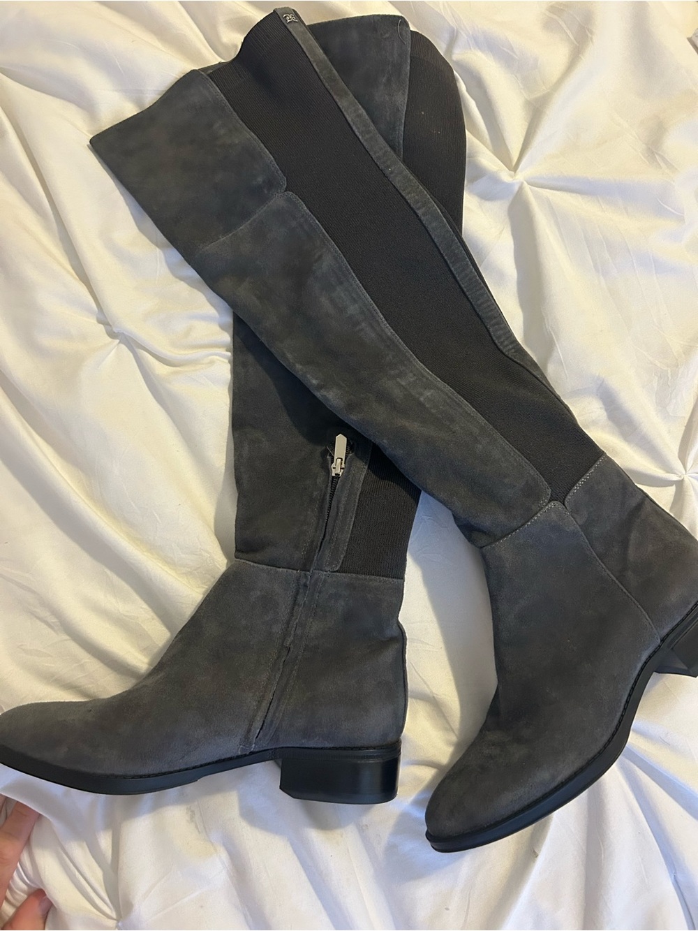Sam Edelman Gray Over-the-Knee Suede Boots